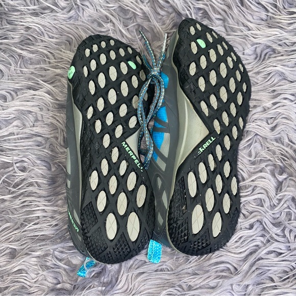 Merrell Womens Sea Shore Blue Grey Hiking Athletic Shoes - Picture 4 of 5